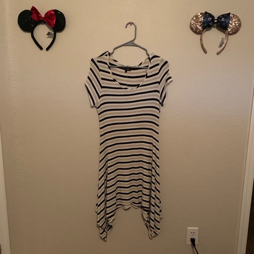 Asymmetrical Striped Dress